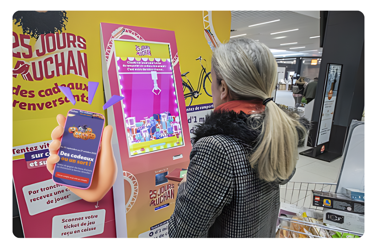 Borne de jeu interactive marque